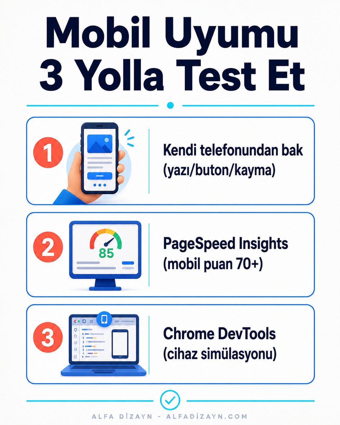 Web sitesi mobil uyumluluk test yöntemleri