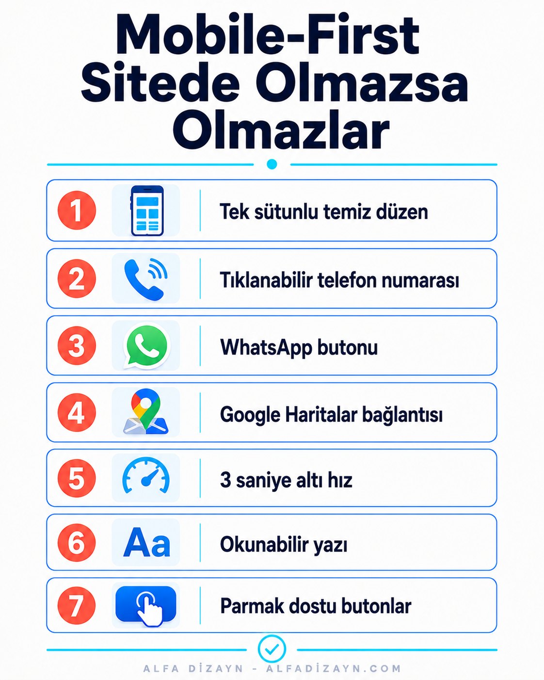 Mobile-first tasarımda olması gerekenler