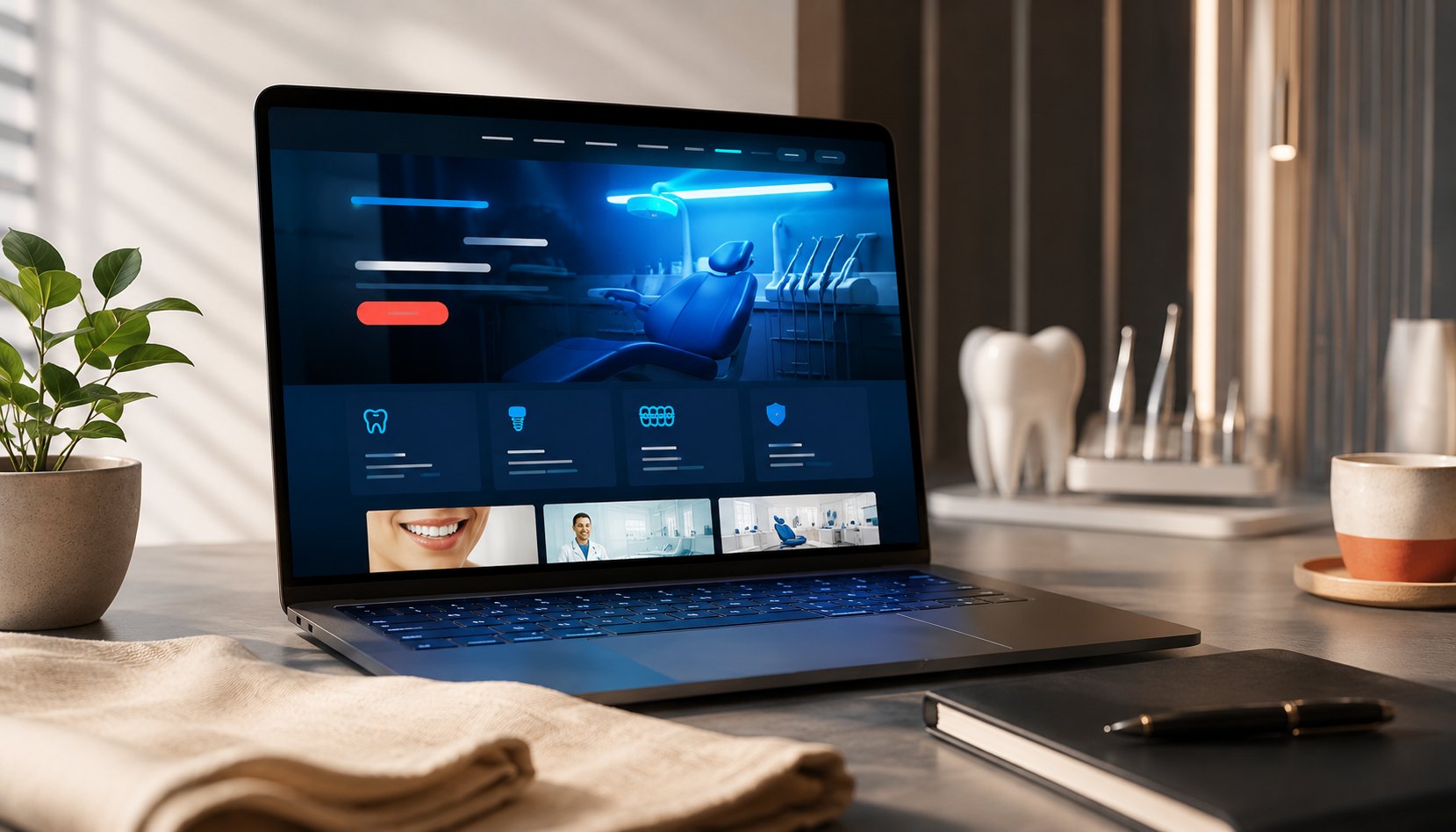Natura Dental Teması: Minimal Estetikte Diş Kliniği Web Sitesi