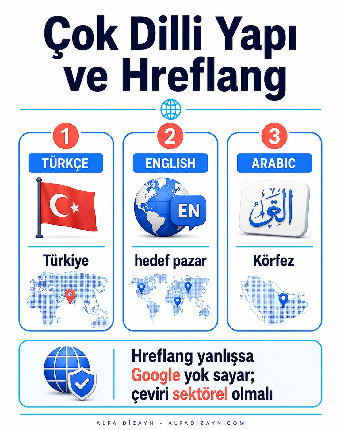 Çok dilli ihracat sitesi: Türkçe, İngilizce, Arapça ve hreflang yapısı
