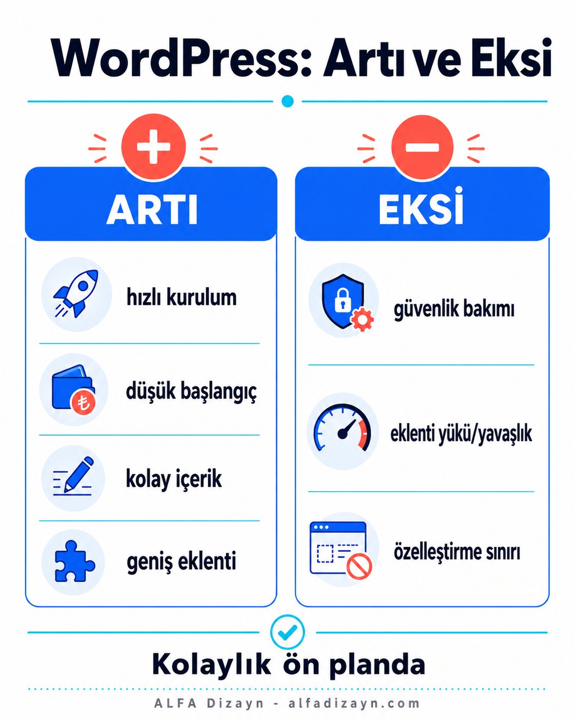 Özel yazılım artıları ve eksileri